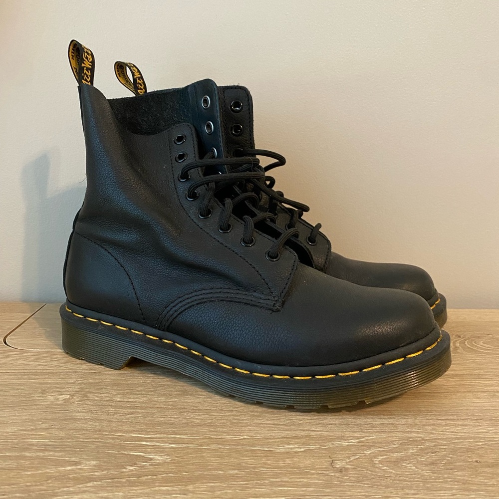Black leather dr. martins